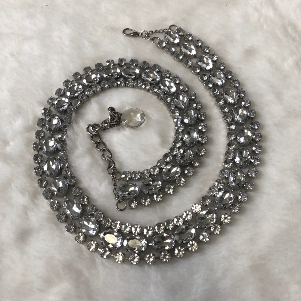 💎 Bold rhinestone gem chain belt vintage Express
